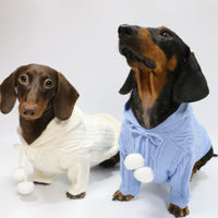 HKM-0053821 Hooded Sweater for Dogs - Warm Two-leg Design in Sky Blue or Beige, Sizes XS-XL