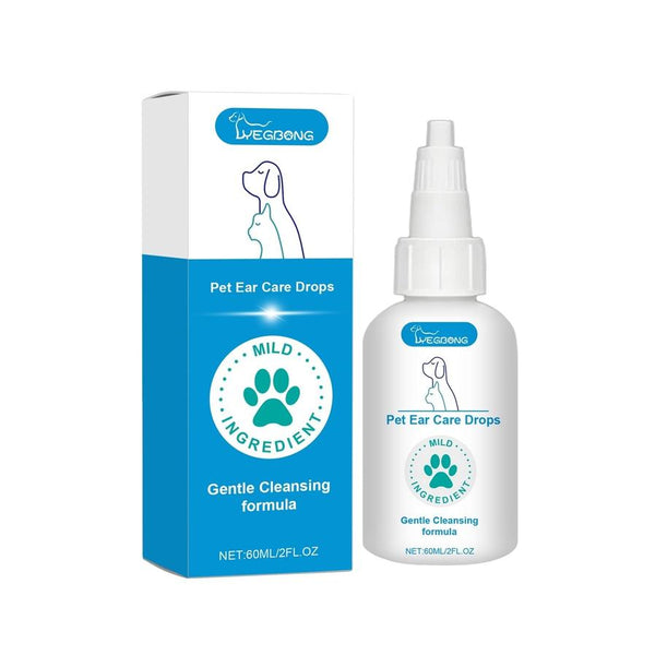 HKM-005459 Pet Ear Care Drops - Aloe & Tea Tree Oil Formula for Gentle Cleaning and Hydration