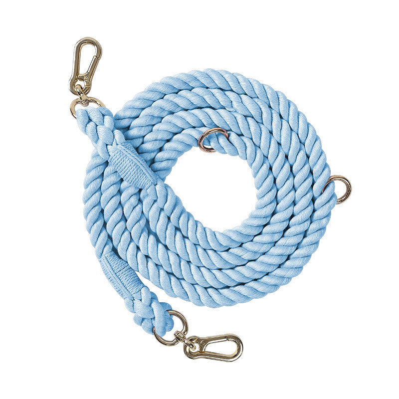 HKM-0054845 Multifunctional Braided Double-Ended Dog Leash for Active Walking