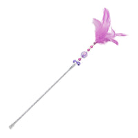 HKM-0055869 Colorful Feather Cat Teaser Wand with Bells - Safe, Eco-Friendly Material, 35cm Long