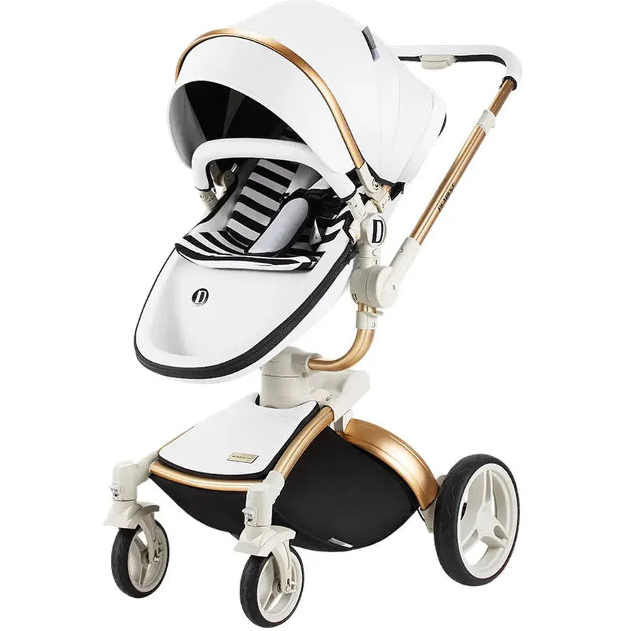 HKM-005587 Comfortable Large Space Foldable Baby Walker Chariot with PU and Aluminium Alloy Frame