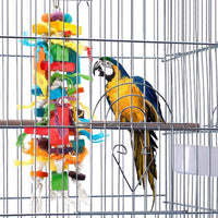 HKM-005651 Wooden Nibbling Toy for Medium and Large Parrots and Birds - 40 x 10 cm