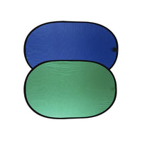 HKM-005779 Double-Sided Blue-Green Nylon Photography Background Board, 100 x 150CM, Portable with Carrying Bag