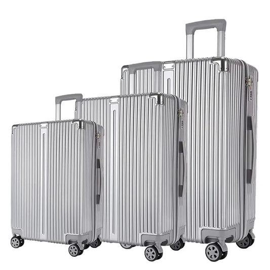 HKM-005779 Lightweight 3-Piece Travel Luggage Set with Wheels for Effortless Mobility
