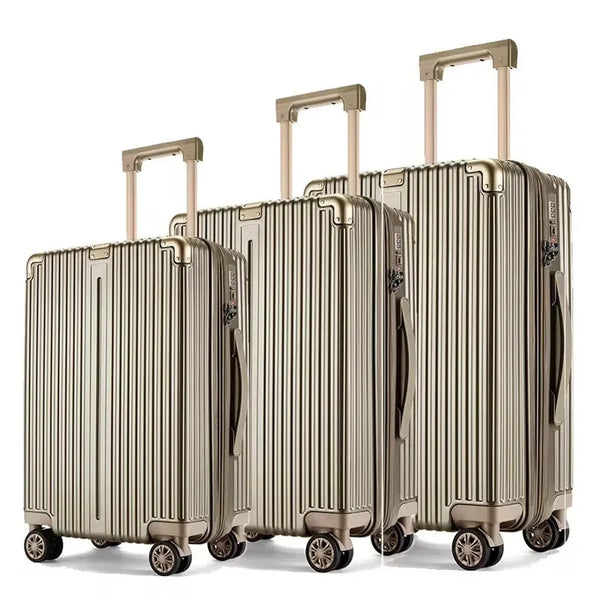 HKM-005779 Lightweight 3-Piece Travel Luggage Set with Wheels for Effortless Mobility