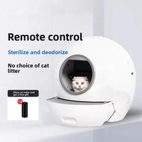 HKM-005843 Smart Automatic Cat Litter Box with 65L Capacity, App Control, Easy Clean, and Odor Control