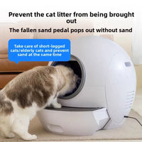 HKM-005843 Smart Automatic Cat Litter Box with 65L Capacity, App Control, Easy Clean, and Odor Control