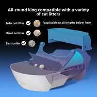 HKM-005843 Smart Automatic Cat Litter Box with 65L Capacity, App Control, Easy Clean, and Odor Control