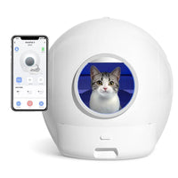 HKM-005843 Smart Automatic Cat Litter Box with 65L Capacity, App Control, Easy Clean, and Odor Control