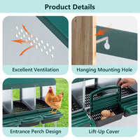HKM-0058685 4-Hole Chicken Nesting Box with Legs and Cover for Egg Protection