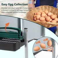 HKM-0058685 4-Hole Chicken Nesting Box with Legs and Cover for Egg Protection