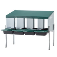 HKM-0058685 4-Hole Chicken Nesting Box with Legs and Cover for Egg Protection