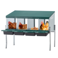 HKM-0058685 4-Hole Chicken Nesting Box with Legs and Cover for Egg Protection