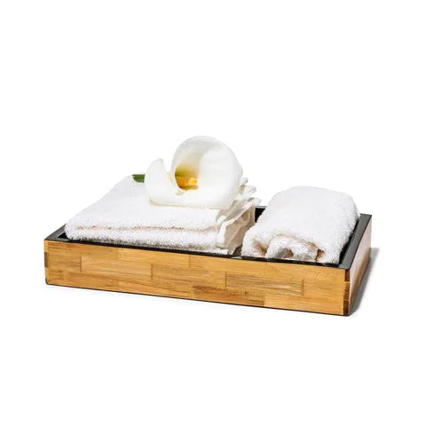 HKM-005971 Water Hyacinth Rattan Bathroom Organiser - Stylish Household Sanitary Item