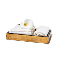HKM-005971 Water Hyacinth Rattan Bathroom Organiser - Stylish Household Sanitary Item