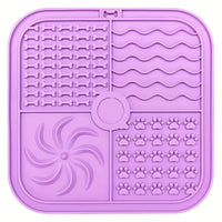 HKM-0060989 Silicone Non-Slip Pet Slow Food Mat with Bottom Suction Cups - Multiple Colors Available