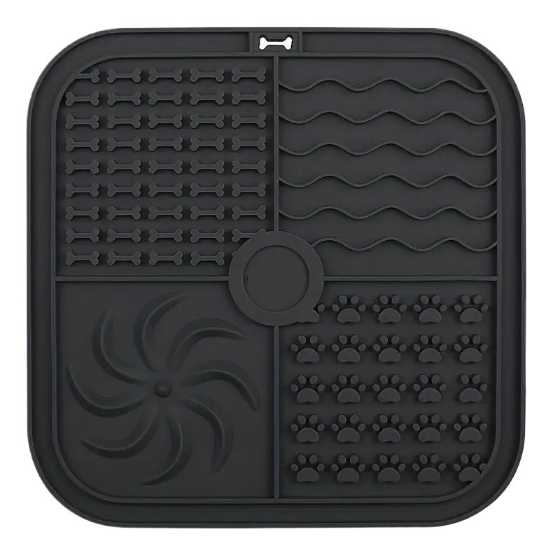 HKM-0060989 Silicone Non-Slip Pet Slow Food Mat with Bottom Suction Cups - Multiple Colors Available