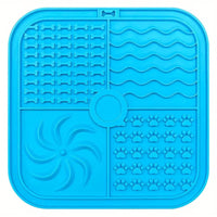 HKM-0060989 Silicone Non-Slip Pet Slow Food Mat with Bottom Suction Cups - Multiple Colors Available