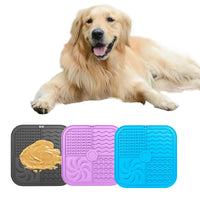HKM-0060989 Silicone Non-Slip Pet Slow Food Mat with Bottom Suction Cups - Multiple Colors Available