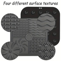 HKM-0060989 Silicone Non-Slip Pet Slow Food Mat with Bottom Suction Cups - Multiple Colors Available