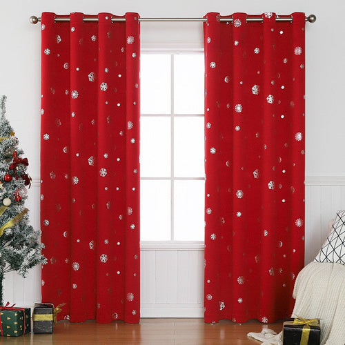 HKM-006099 Hole-Free Snowflake Shade Cloth Curtain - High Shading Polyester - Available in Various Sizes and Colors