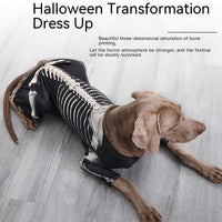 HKM-0061373 Casual Black Skull Dog Dress for Halloween Celebrations