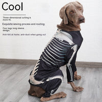 HKM-0061373 Casual Black Skull Dog Dress for Halloween Celebrations
