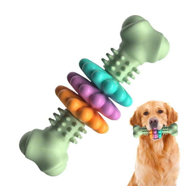 HKM-0061629 Indestructible TPR Dog Chew Toy for Teeth Cleaning and Stress Relief, Suitable for Small to Large Breeds