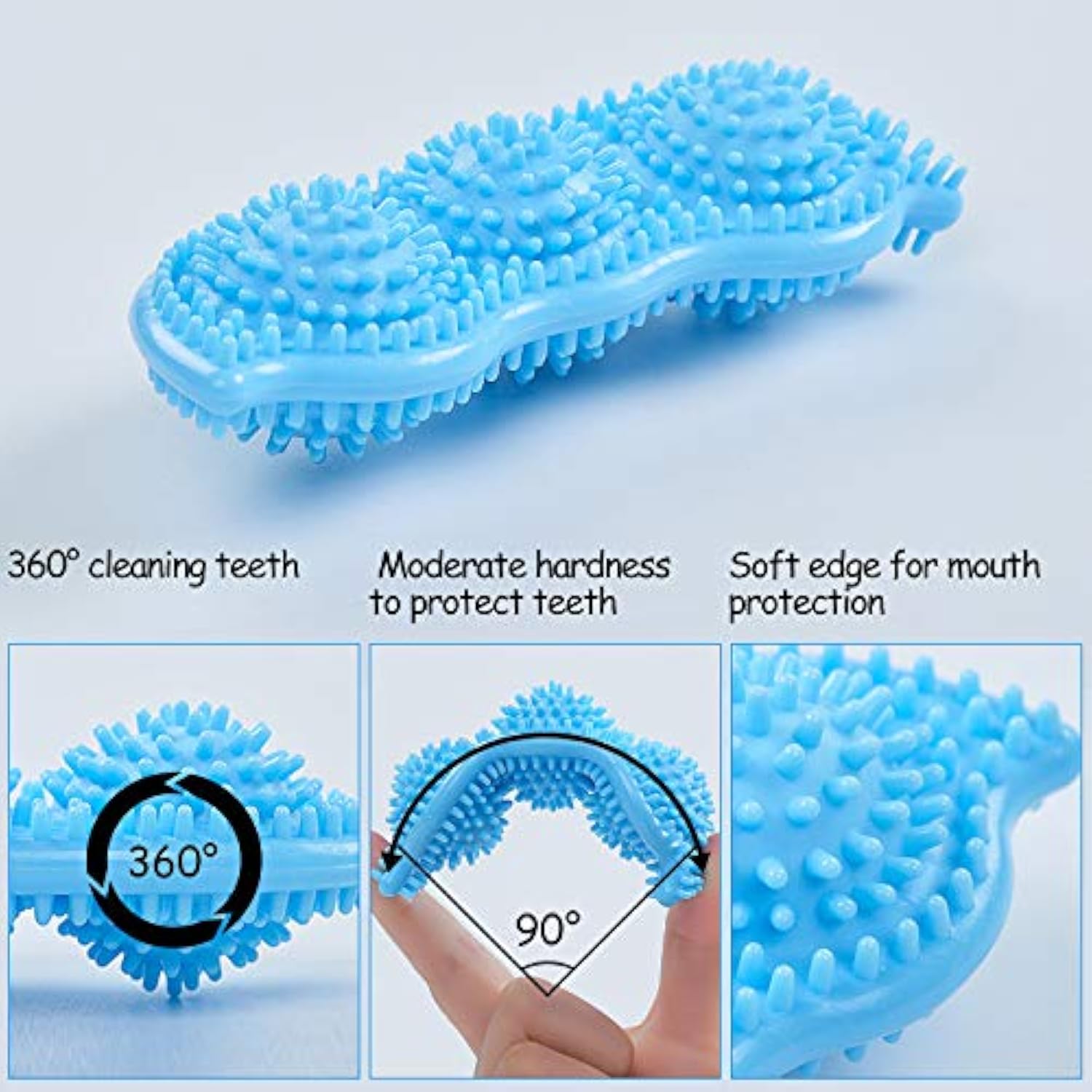 HKM-0062269 Durable Rubber Chew Toy for Teething Puppies - 360 Clean Teeth and Alleviates Discomfort