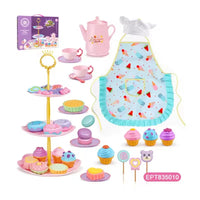 HKM-006227 37-Piece Pretend Play Dessert Toy Food Set for Kids Ages 2-7 - Kitchen Play Fun