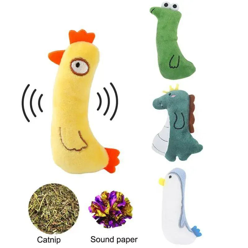 HKM-0062397 Catnip Stuffed Plush Toy for Cats with Sound Paper and Mint Filling