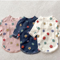 HKM-0063165 Casual Blue and White Breathable Pet Clothes for Small Dogs