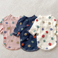 HKM-0063165 Casual Blue and White Breathable Pet Clothes for Small Dogs