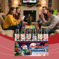 HKM-006355 Christmas Aromatherapy Oil Set for a Cozy Atmosphere - 6 Pieces, Fresh Air Blend