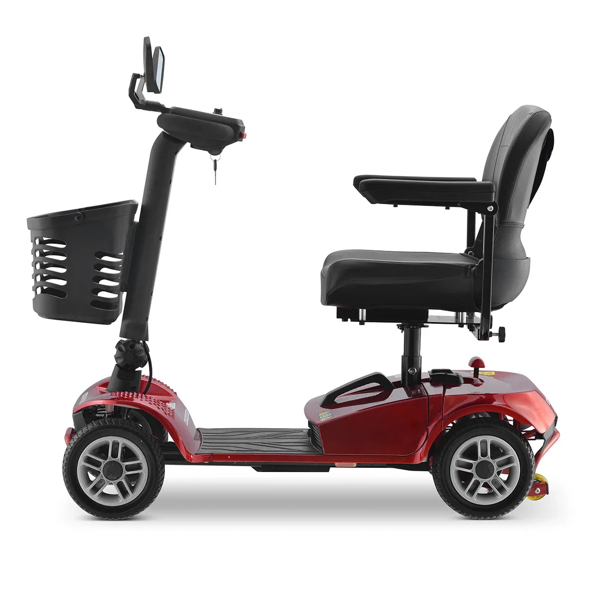HKM-006419 All-Terrain 350W 4-Wheel Mobility Scooter for Seniors - Foldable, 20KM Range, 8km/h Max Speed, Quick Release Battery