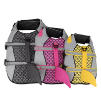 HKM-0064957 High Buoyancy Pet Dog Life Jacket Vest with Handle and Leash Ring - Lightweight and Easy to Use for Swimming