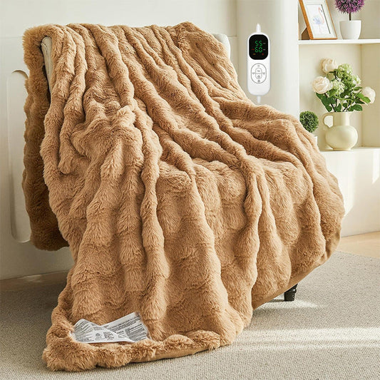 HKM-006547 Carbon Fiber Far Infrared Electric Heating Blanket - Zero Magnetic Field, Multiple Colors and Sizes Available