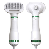 HKM-0066365 Ergonomic Pet Hair Dryer Comb with Stainless Steel Teeth and One-Key Dehairing Function