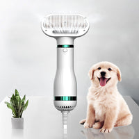 HKM-0066365 Ergonomic Pet Hair Dryer Comb with Stainless Steel Teeth and One-Key Dehairing Function