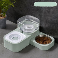 HKM-0066749 Rotating Double Bowl Pet Drinking Station for Cats and Dogs