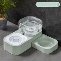 HKM-0066749 Rotating Double Bowl Pet Drinking Station for Cats and Dogs