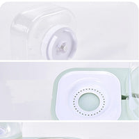 HKM-0066749 Rotating Double Bowl Pet Drinking Station for Cats and Dogs