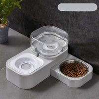 HKM-0066749 Rotating Double Bowl Pet Drinking Station for Cats and Dogs