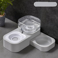 HKM-0066749 Rotating Double Bowl Pet Drinking Station for Cats and Dogs