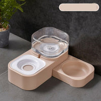 HKM-0066749 Rotating Double Bowl Pet Drinking Station for Cats and Dogs