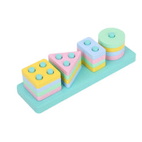 HKM-006675 Montessori Wooden Animal Math Clock and Musical Instrument Educational Toy Set for Kids