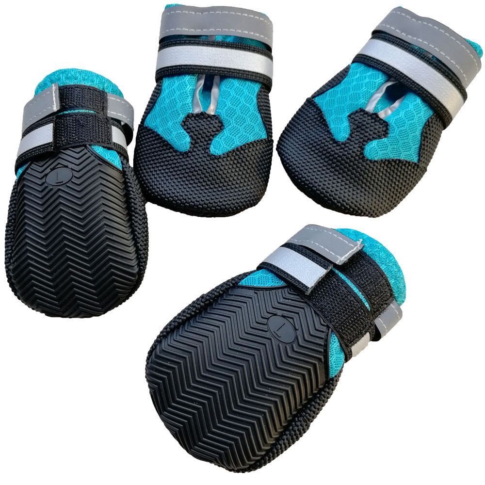 HKM-0067389 Breathable and Stylish Dog Shoe Covers - Anti-Slip Leather with Rubber Sole