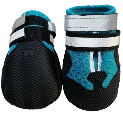 HKM-0067389 Breathable and Stylish Dog Shoe Covers - Anti-Slip Leather with Rubber Sole