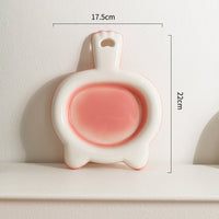 HKM-0068029 Ceramic Cat Bowl - Shallow Pet Plate for Food and Snacks