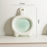 HKM-0068029 Ceramic Cat Bowl - Shallow Pet Plate for Food and Snacks